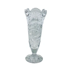 Beautiful Hofbauerr Byrdes Collection Cut Crystal 10.5" Vase - 1990s - Picture 1 of 9