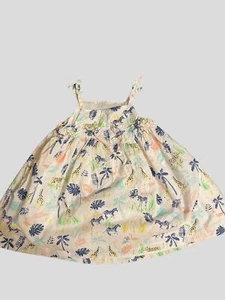 Janie  Jack Infant Dress Sundress Safari Elephant Tiger Diaper Cover 18/24m NWOT - Picture 1 of 4