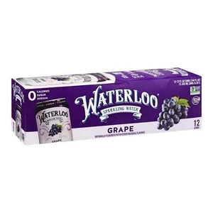 Waterloo Sparkling Water Grape Case Of 2 12/12 Fz - Picture 1 of 3