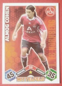 TOPPS Almog Cohen FC Nürnberg Bundesliga 2010/11 Match Attax Trading Card