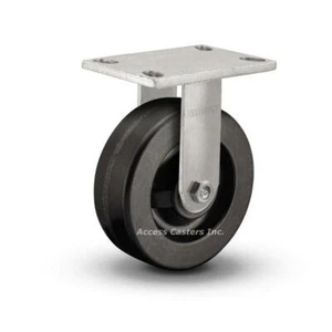 72TM05201R 5" x 2" Albion Rigid Plate Caster, Phenolic Wheel, 1000 lb. Capacity - Picture 1 of 2