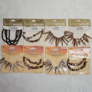 Lote de 8 paquetes de cuentas de carcasa y cuentas de madera para hacer joyas Expo International - Imagen 1 de 14