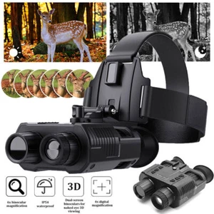 NV8000 Helmet 3D Nachtsicht Brille IR 1080P Infrarot Fernglas Kopf Halterung+32G - Bild 1 von 14