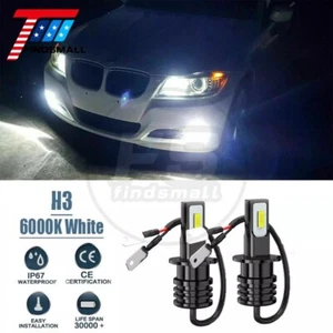 2PCS H3 Super Bright White LED Cornering Light Bulbs For BMW 328i 2009-2012 - Picture 1 of 10