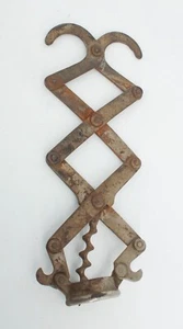 Antique French Metal Lazy Tong Corkscrew - Picture 1 of 7