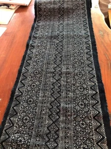 Hmong Indigo Fabric Handwoven Batik Textile Vintage Style - Picture 1 of 2