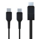 Type-C Charging Cable to Double Type-C Connector Cord Tablet Phone Charge Wire