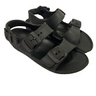 Birkenstock Milano Eva Kids Black Rubber Slingback Sandals Size 28 US 10 - flaw