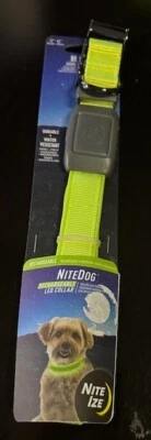 Nite Ize NiteDog USB Rechargeable LED Collar, Light Up, Lime/Green LED -SMALL - Image 1 of 3