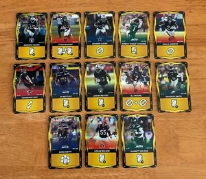 13 verschiedene 2024 Uno Elite NFL SP Yellow Foil Lot keine Duplikate - Bild 1 von 5
