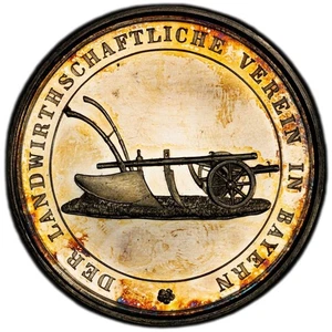 GERMANY Bavaria Agricultural Association Silver Medal / PCGS MS-62 - Picture 1 of 7