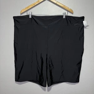 Kona Sol Swim Shorts Women’s Size 3X Black High Rise Stretch NWOT Beach Travel - Picture 1 of 5