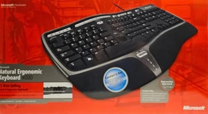 Microsoft Natural Ergonomic 4000 Model 1048 USB Przewodowa klawiatura NOWA Nigdy nie używana - Zdjęcie 1 z 3