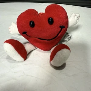 Beanie Boppers Plush Red Heart Smiley Key Ring 1997 Special Effects 24K - Bild 1 von 4