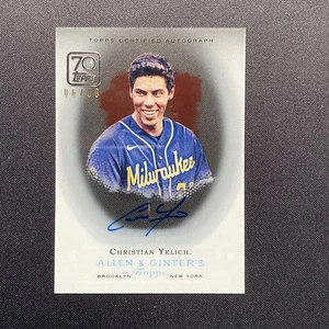 2021 Topps Allen & Ginter’s Christian Yelich #06AGA-CY Auto /50 - Picture 1 of 4