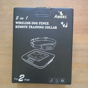Aweec Wireless Dog Fence - 2 in 1 - Training Collar, Remote - Electric Fence 2PK - Picture 1 of 4