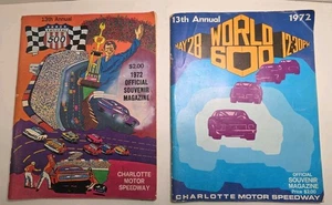 Vintage Lot of 3 – 1972 Charlotte Motor Speedway Programs + Ford Dealer Ad Flyer - Picture 1 of 12