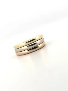 Cartier Trinity Stacking 18K Tri-Tone Gold Ring Size 6.00 - Picture 1 of 9
