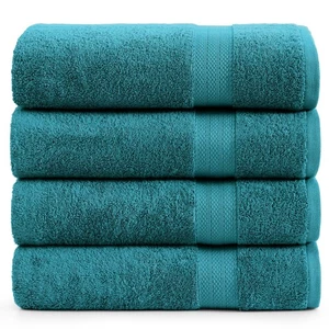 Premium 4 Pack Bath Towels Set (28"x54") - 100% Ring Spun Cotton, Large Cotto... - Picture 1 of 9