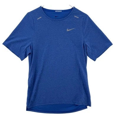 Nike Dri-FIT Running Shirt Mens Small Blue Reflective CJ5420-481 Lightweight NWT - Image 1 of 4