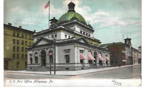 U.S. Post Office, Allegheny, Pa. with Allegheny Walt Station canceled card - Bild 1 von 2