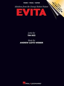 Evita Movie Musical for Piano Vocal Sheet Music Guitar Chords Lyrics Song Book - Picture 1 of 1