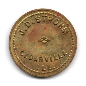 J.D. STROHM • GUT FÜR 10¢ IM HANDEL • CEDARVILLE, ILLINOIS, IL. • TC-18841 - Bild 1 von 2