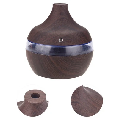 300 ML Ultraschall Luftbefeuchter Deep Holzmaserung Ätherisches Öl Cool Air - Bild 1 von 4