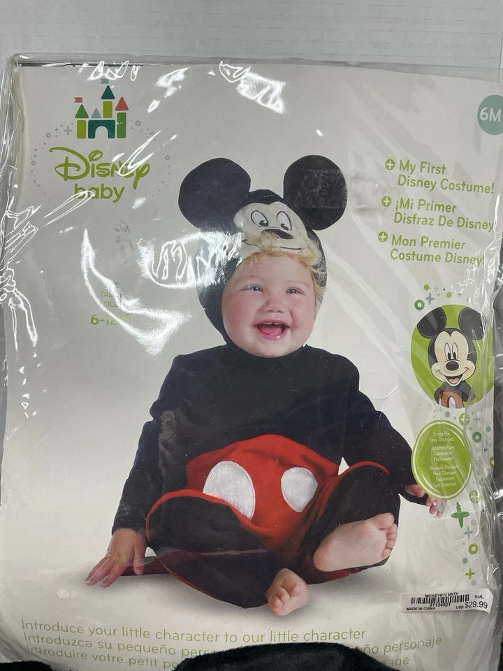 Boys infant DISNEY MICKEY MOUSE Halloween Costume size 6 - 12 months - Image 1 of 4