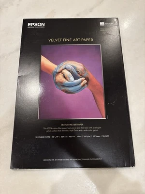 Epson Epson Velvet Fine Art Paper Pack of 20 13x19 Textured Matte - Image 1 of 4