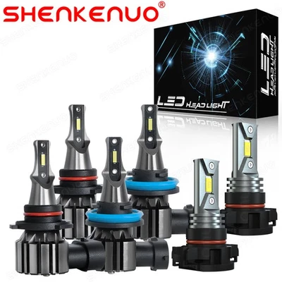 For 2011-2013 Dodge Durango 4-Door 6x LED Headlight High Low Fog Light Bulbs - Image 1 of 4