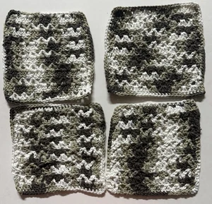 LOTE de 4/7.5" ALGODÓN BLANCO Crochet Paños/Aceites/Espetes PAÑOS DE COCINA almohadilla caliente - Imagen 1 de 4