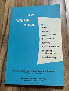 Law Writers Guide 1959 The Lawyer’s Co-Operative Publishing Co. Rochester NY - Picture 1 of 10