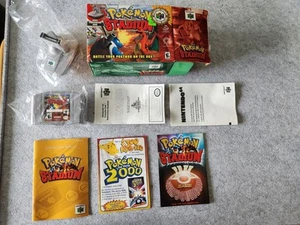 Pokemon Stadium Nintendo 64 N64 gioco completo CIB con scatola manuale Transfer Pak!! - Foto 1 di 19
