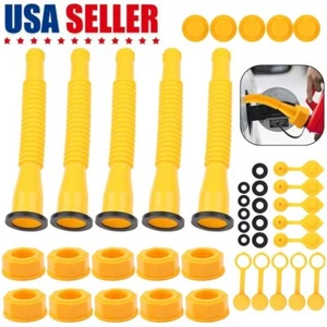 5X Replacement Gas Can Spout Nozzle Vent Kit for Plastic Gas Can Bendable Tube - Picture 1 of 12