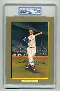 SUPERB  TED WILLIAMS  PSA/DNA SIGNED  PEREZ STEELE GREAT MOMENTS CARD - Picture 1 of 1