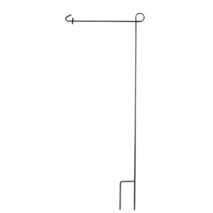 40" Black Flag Garden Stake - Picture 1 of 1