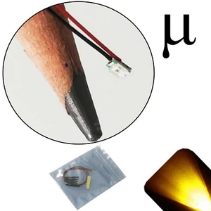 100 x 12 V 0805 2012 Gelbgold Micro SMD LED vorverdrahtet Licht gelötete Kabel 9 V - Bild 1 von 4