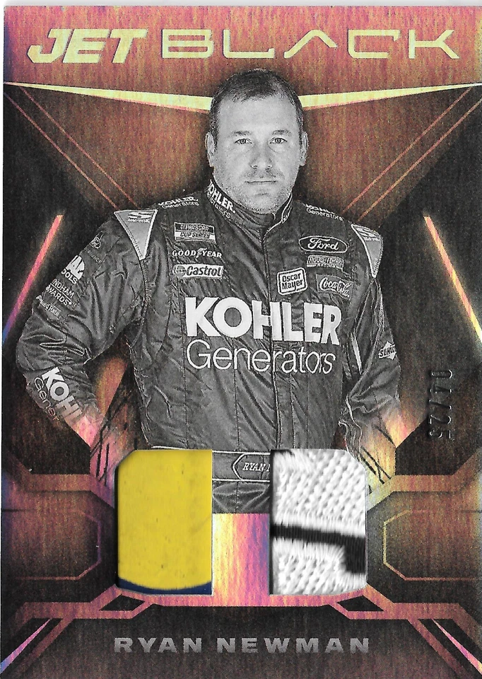 RYAN NEWMAN 4/25 JET BLACK RACE-USED MATERIALS HOLO SILVER by 2022 CHRONICLES - Image 1 of 2