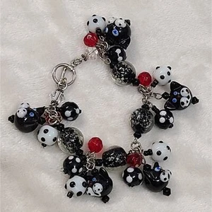Lampwork Perlen Knebelverschluss Armband - Bild 1 von 4