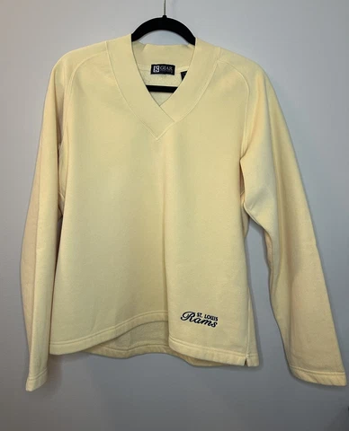 NFL Vintage St. Louis Rams Womens V Neck Sweater Size L, Yellow Cover