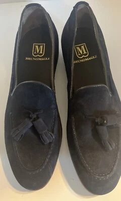 Mocasines sin cordones Bruno Magli Nilo MB2NILN1 para hombre azul marino talla 7 nuevos sin caja Foto 1 de 4