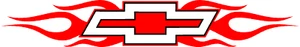 Chevy bow tie flame vinyl decal sticker - Picture 1 of 1