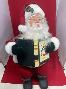 1999 Sitting Santa w/ Cassette Player No Tape 17" Poseable Story Telling Santa - Picture 1 of 17