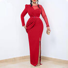 Formal Womens Evening Long Dress Plus Size African Bodycon Gown Cocktail Party