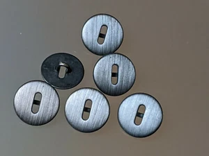 6x interessanter Metallknopf - 15mm - Altsilber - Larp - Picture 1 of 1