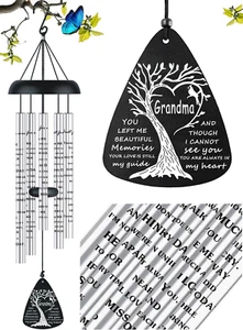 Sympathy Memorial Wind Chimes Bereavement Memorial Gifts for Loss of Grandma Sym - Picture 1 of 6