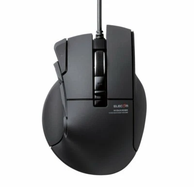ELECOM M-DUX30BK Gaming Mouse DUX Wired 10 Button 2400dpi Hardware Macro NEW - Image 1 of 4