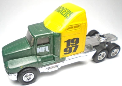 Matchbox Kenworth T600 1997 NFL Green Bay Packers amarillo 4 1/4" cabina semi tractor Foto 1 de 4