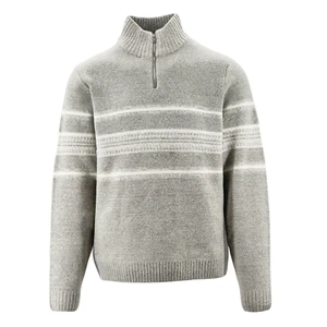 M&S Collection Supersoft Striped Half Zip Jumper With Wool RRP £35.00 - Picture 1 of 4
